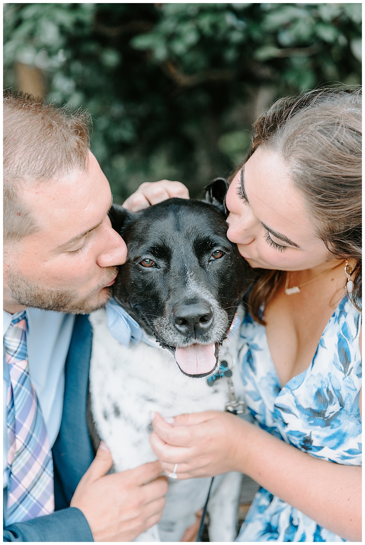 engagement session with dog in hampton park