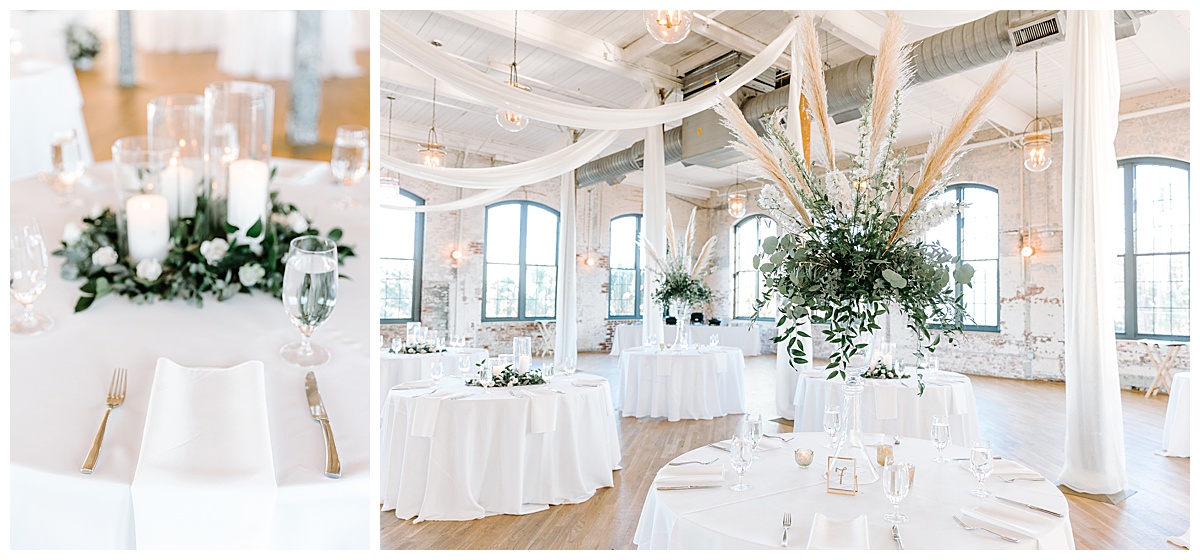 simple elegant wedding reception inspo for The Cedar Room