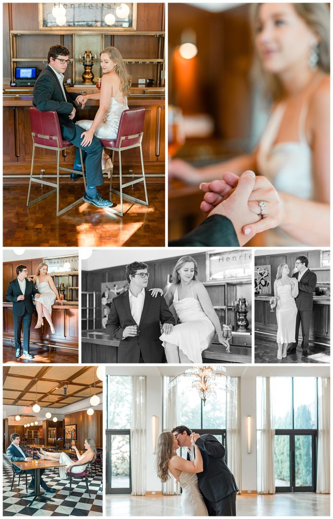 Swanky indoor engagement session at The Dewberry in Charleston South Carolina